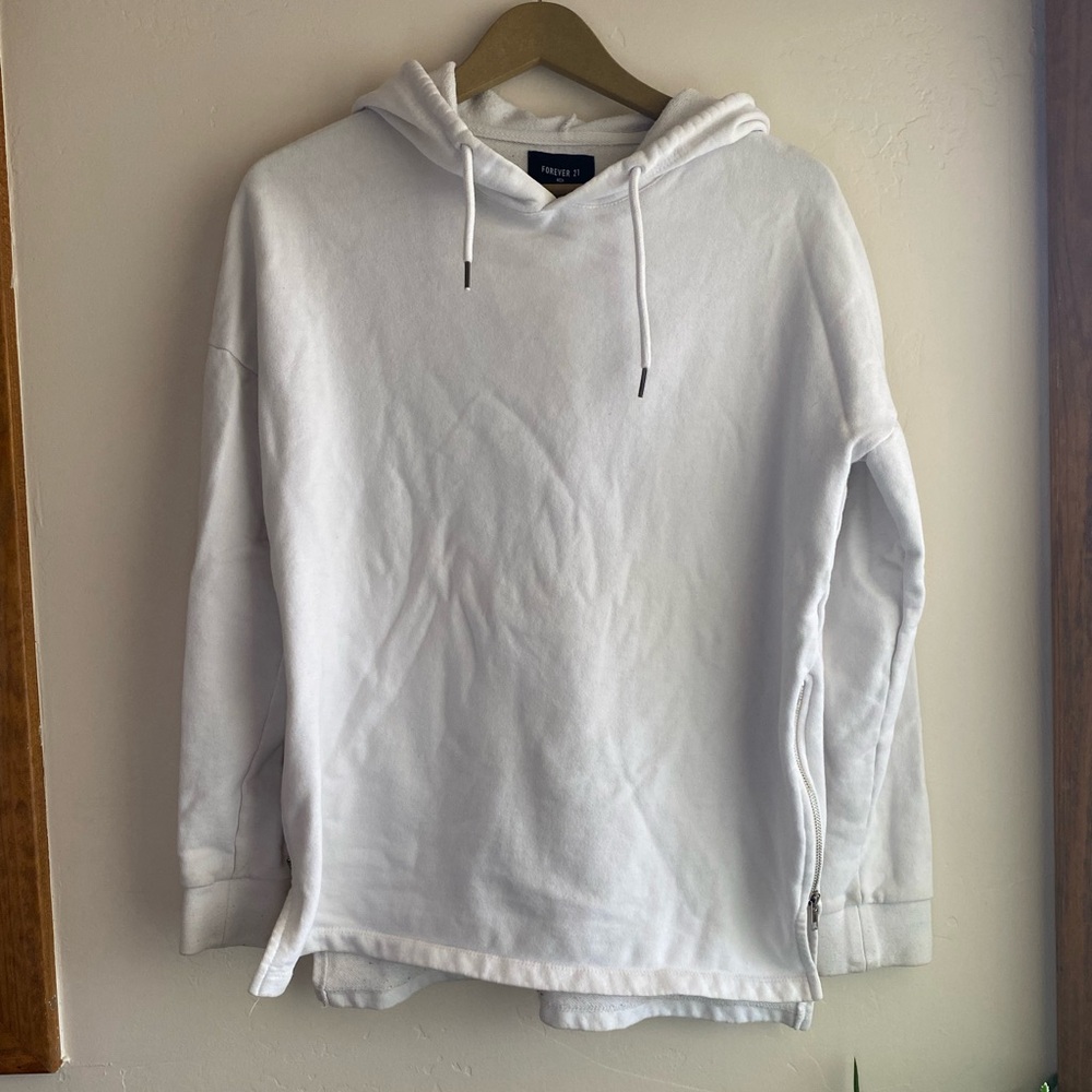 Forever 21 Classic White Hoodie